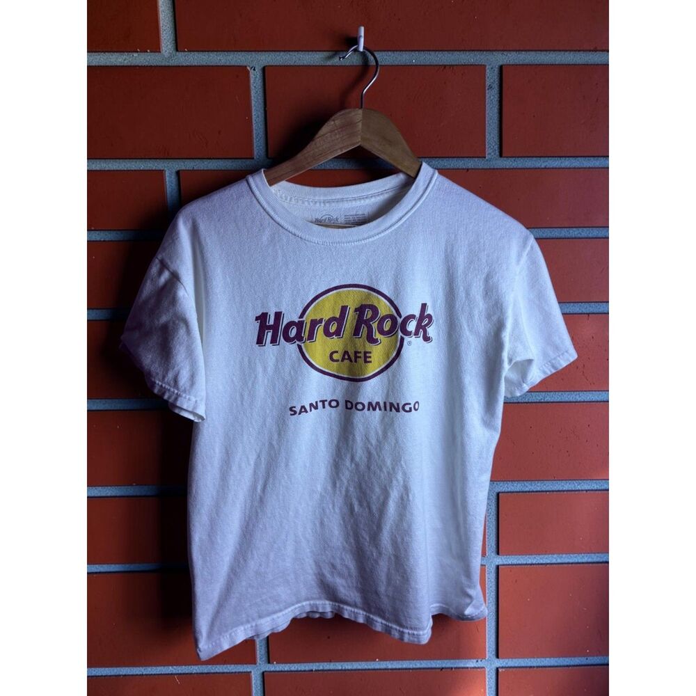 Hard Rock Cafe Santo Domingo Dominican Republic White T Shirt Men's Medium
